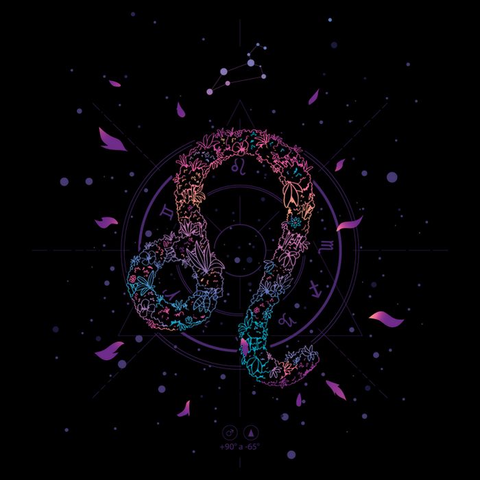 Leo Floral Zodiac Womens Tank Top
