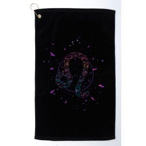 Leo Floral Zodiac Platinum Collection Golf Towel