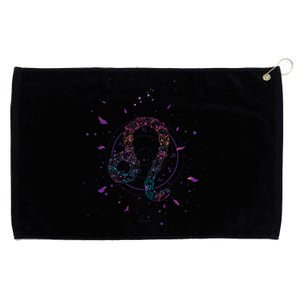 Leo Floral Zodiac Grommeted Golf Towel