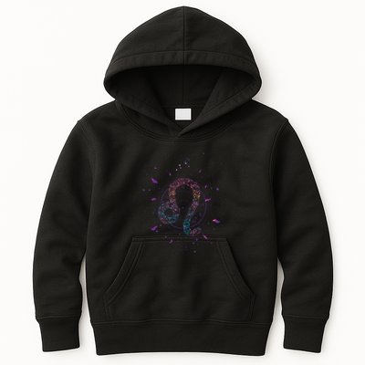 Leo Floral Zodiac Kids Hoodie