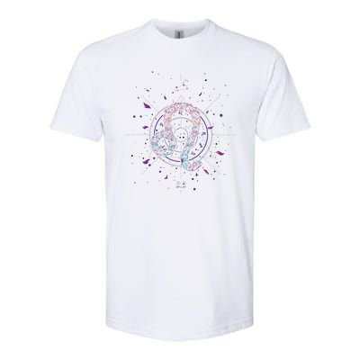 Leo Floral Zodiac Softstyle CVC T-Shirt