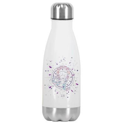 Leo Floral Zodiac Stainless Steel Insulated Water Bottle