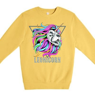 Leo Leonicorn Funny Unicorn Zodiac Sign Premium Crewneck Sweatshirt