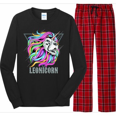 Leo Leonicorn Funny Unicorn Zodiac Sign Long Sleeve Pajama Set