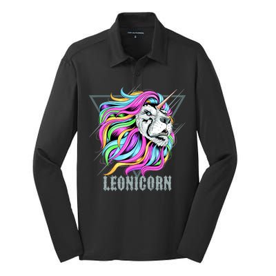 Leo Leonicorn Funny Unicorn Zodiac Sign Silk Touch Performance Long Sleeve Polo