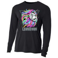 Leo Leonicorn Funny Unicorn Zodiac Sign Cooling Performance Long Sleeve Crew