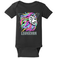 Leo Leonicorn Funny Unicorn Zodiac Sign Baby Bodysuit