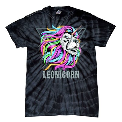 Leo Leonicorn Funny Unicorn Zodiac Sign Tie-Dye T-Shirt