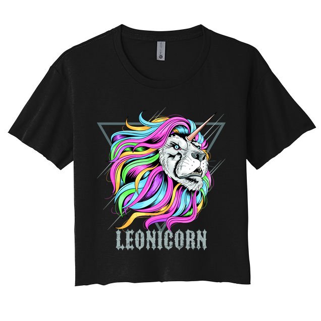 Leo Leonicorn Funny Unicorn Zodiac Sign Crop Top