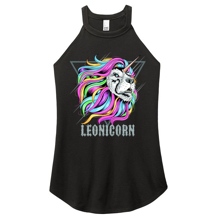 Leo Leonicorn Funny Unicorn Zodiac Sign Women's Perfect Tri Rocker Tank