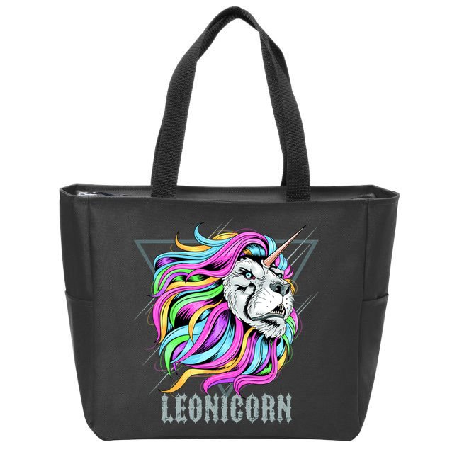 Leo Leonicorn Funny Unicorn Zodiac Sign Zip Tote Bag
