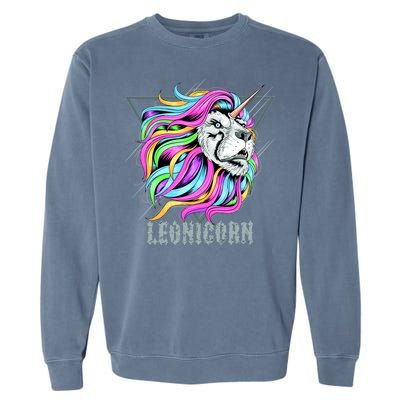 Leo Leonicorn Funny Unicorn Zodiac Sign Garment-Dyed Sweatshirt