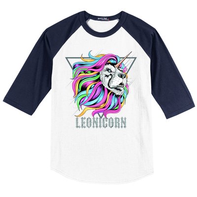 Leo Leonicorn Funny Unicorn Zodiac Sign Baseball Sleeve Shirt