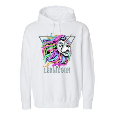 Leo Leonicorn Funny Unicorn Zodiac Sign Garment-Dyed Fleece Hoodie