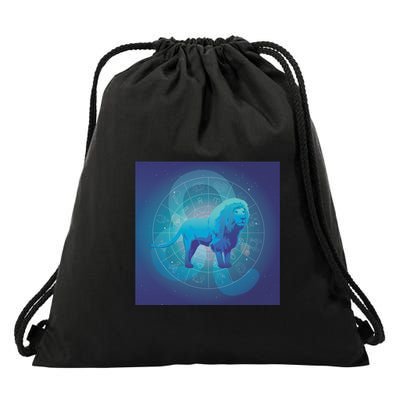 Leo Lion Zodiac Sign Drawstring Bag