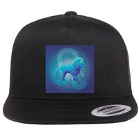 Leo Lion Zodiac Sign Flat Bill Trucker Hat