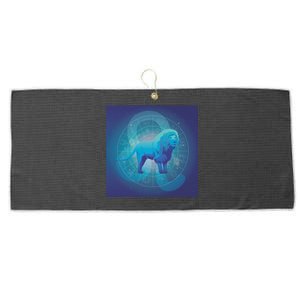 Leo Lion Zodiac Sign Large Microfiber Waffle Golf Towel