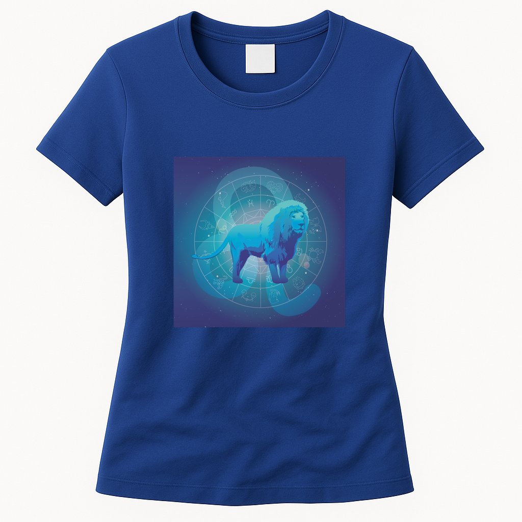 Leo Lion Zodiac Sign Womens T-Shirt
