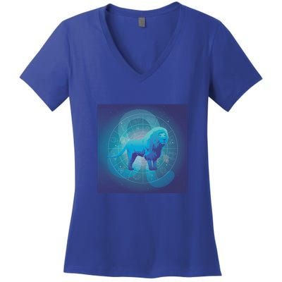 Leo Lion Zodiac Sign Women's V-Neck T-Shirt