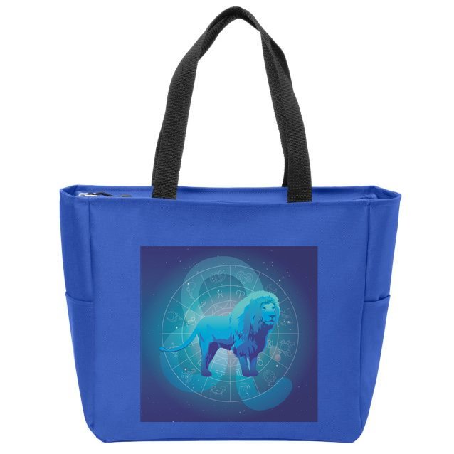Leo Lion Zodiac Sign Zip Tote Bag