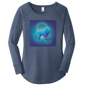 Leo Lion Zodiac Sign Women's Perfect Tri Tunic Long Sleeve Shirt