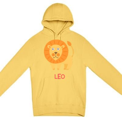 Leo Lion Zodiac sign Cute Premium Pullover Hoodie