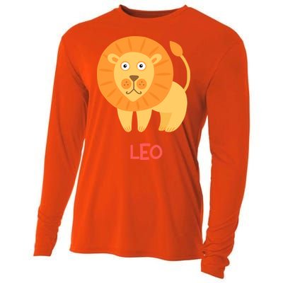 Leo Lion Zodiac sign Cute Cooling Performance Long Sleeve Crew