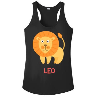 Leo Lion Zodiac sign Cute Ladies PosiCharge Competitor Racerback Tank