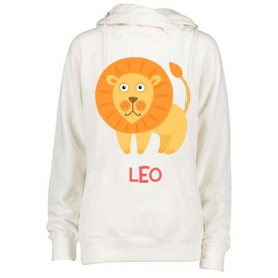 Leo Lion Zodiac sign Cute Womens Funnel Neck Pullover Hood