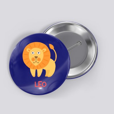 Leo Lion Zodiac sign Cute Button