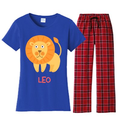 Leo Lion Zodiac sign Cute Women's Flannel Pajama Set