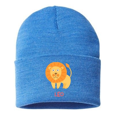 Leo Lion Zodiac sign Cute Sustainable Knit Beanie