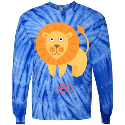 Leo Lion Zodiac sign Cute Tie-Dye Long Sleeve Shirt