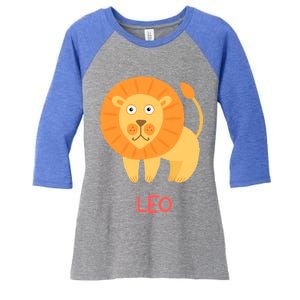 Leo Lion Zodiac sign Cute Women's Tri-Blend 3/4-Sleeve Raglan Shirt