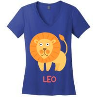 Leo Lion Zodiac sign Cute Women's V-Neck T-Shirt