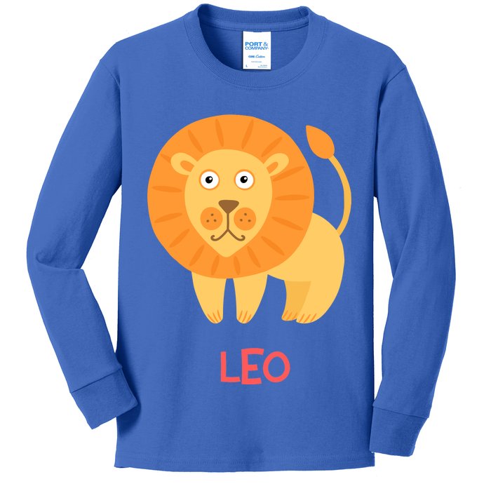 Leo Lion Zodiac sign Cute Kids Long Sleeve Shirt