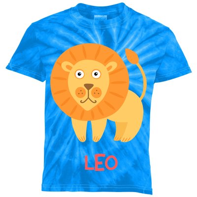 Leo Lion Zodiac sign Cute Kids Tie-Dye T-Shirt