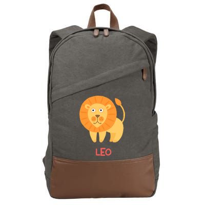 Leo Lion Zodiac sign Cute Cotton Canvas Backpack