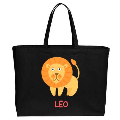 Leo Lion Zodiac sign Cute Cotton Canvas Jumbo Tote