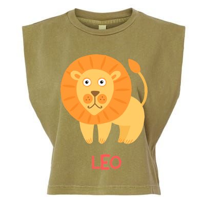 Leo Lion Zodiac sign Cute Garment-Dyed Women's Muscle Tee