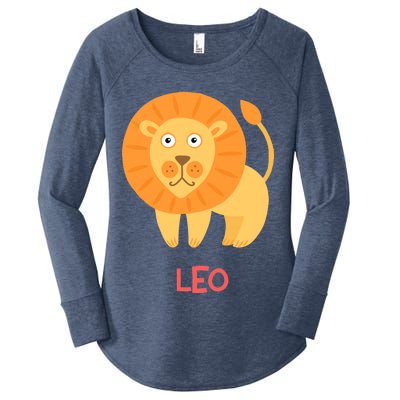 Leo Lion Zodiac sign Cute Women's Perfect Tri Tunic Long Sleeve Shirt