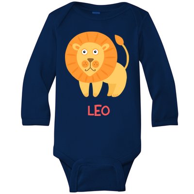 Leo Lion Zodiac sign Cute Baby Long Sleeve Bodysuit