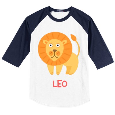 Leo Lion Zodiac sign Cute Baseball Sleeve Shirt