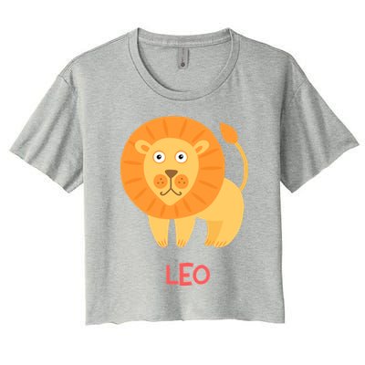 Leo Lion Zodiac sign Cute Women's Crop Top Tee