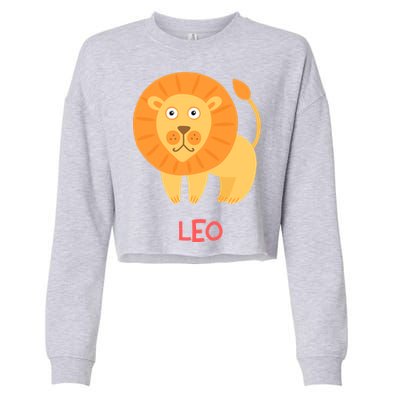 Leo Lion Zodiac sign Cute Cropped Pullover Crew