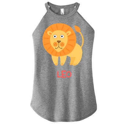 Leo Lion Zodiac sign Cute Women's Perfect Tri Rocker Tank