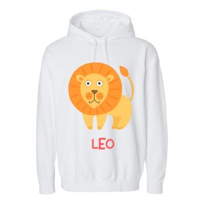 Leo Lion Zodiac sign Cute Garment-Dyed Fleece Hoodie