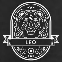Leo Zodiac Symbol Design 7 Panel Mesh Trucker Snapback Hat