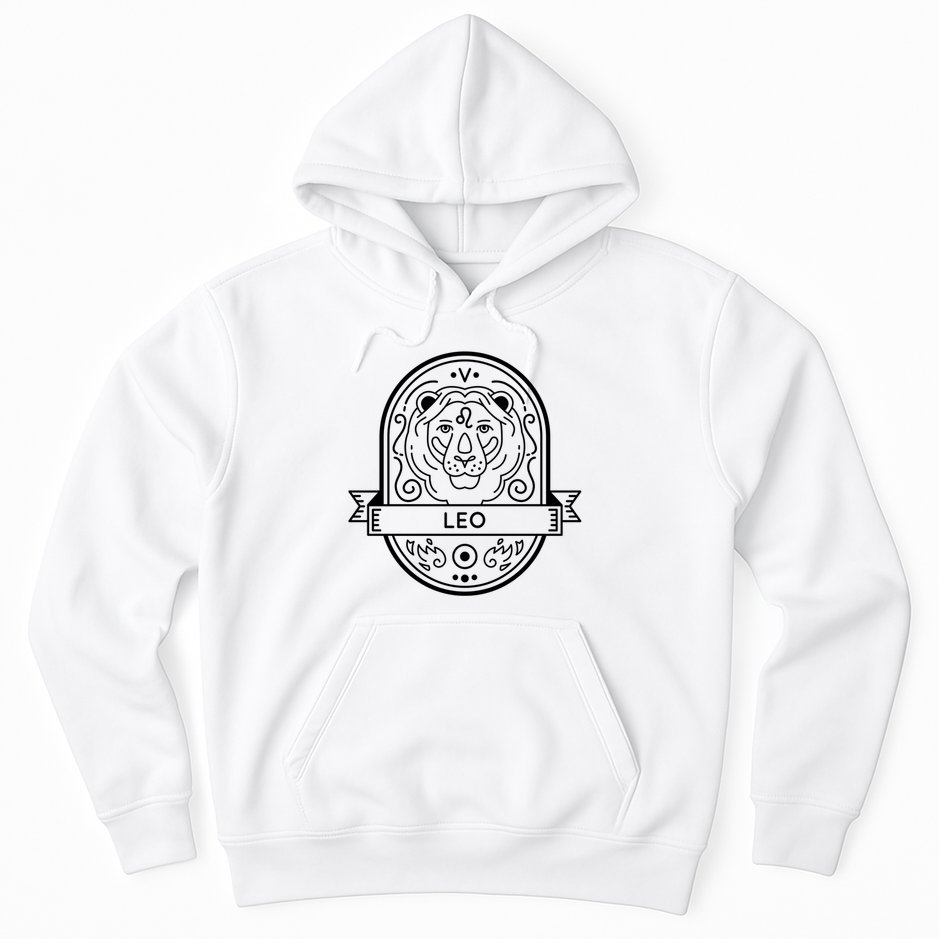 Leo Zodiac Symbol Design Hoodie