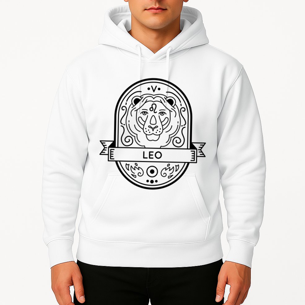 Leo Zodiac Symbol Design Hoodie
